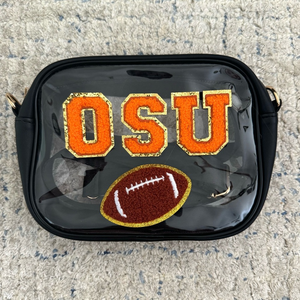 Clear crossbody stadium bag